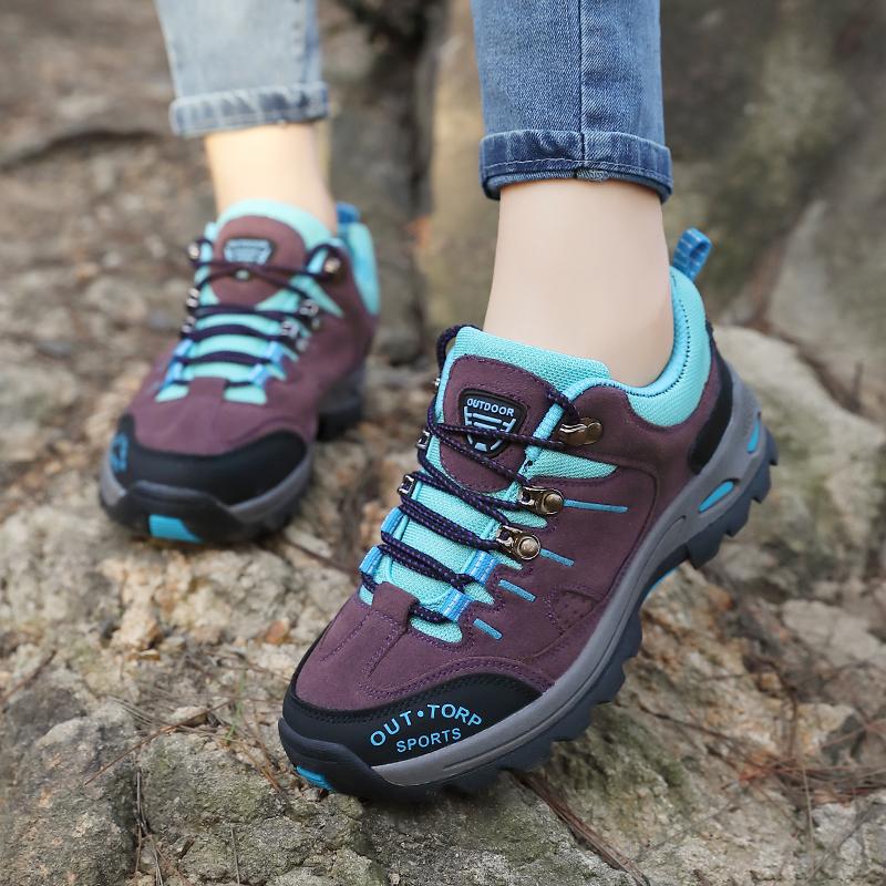 Suede Men Hiking Shoes Outdoor Trail Trekking Sneakers Men Non Slip Breathable Climbing Shoes Men Mountain Sports Shoes