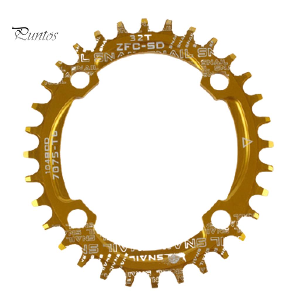 Для велосипеда круглая/овальная 104BCD 32T 34T 36T 38T узкая широкая одинарная звездочка