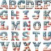 Military Patch For Clothes A-Z Alphabet With Flag Washable Diy Garment Accessory New Heat Transfer Stickers On The Fabric