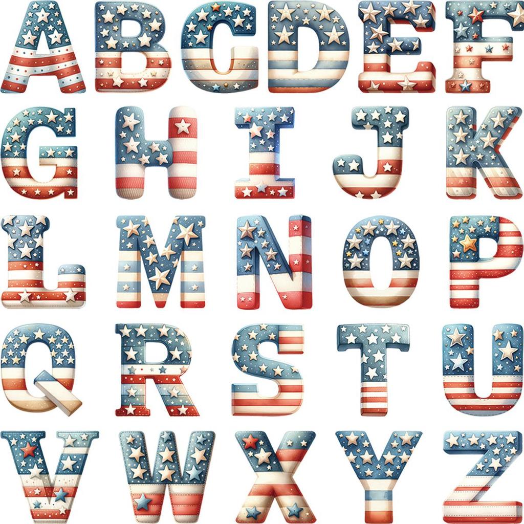 Military Patch For Clothes A-Z Alphabet With Flag Washable Diy Garment Accessory New Heat Transfer Stickers On The Fabric