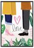 Poster Love Love Illustration In Black Frame