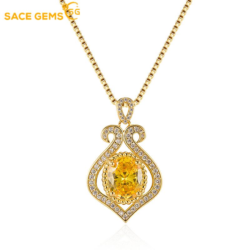 Sace Gems Women Necklace Pendant Copper Alloy Zircon Fashion Christmas Gift