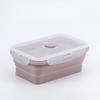 4pcs Large Capacity Silicone Lunch Box Rectangular Fresh Keeping Box Foldable Lunch Box  Picnic