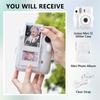 Rieibi instax mini 12 Fujifilm instax 12 case clear instax mini 12 case transparent shining clear clear case with clear shoulder strap and album that