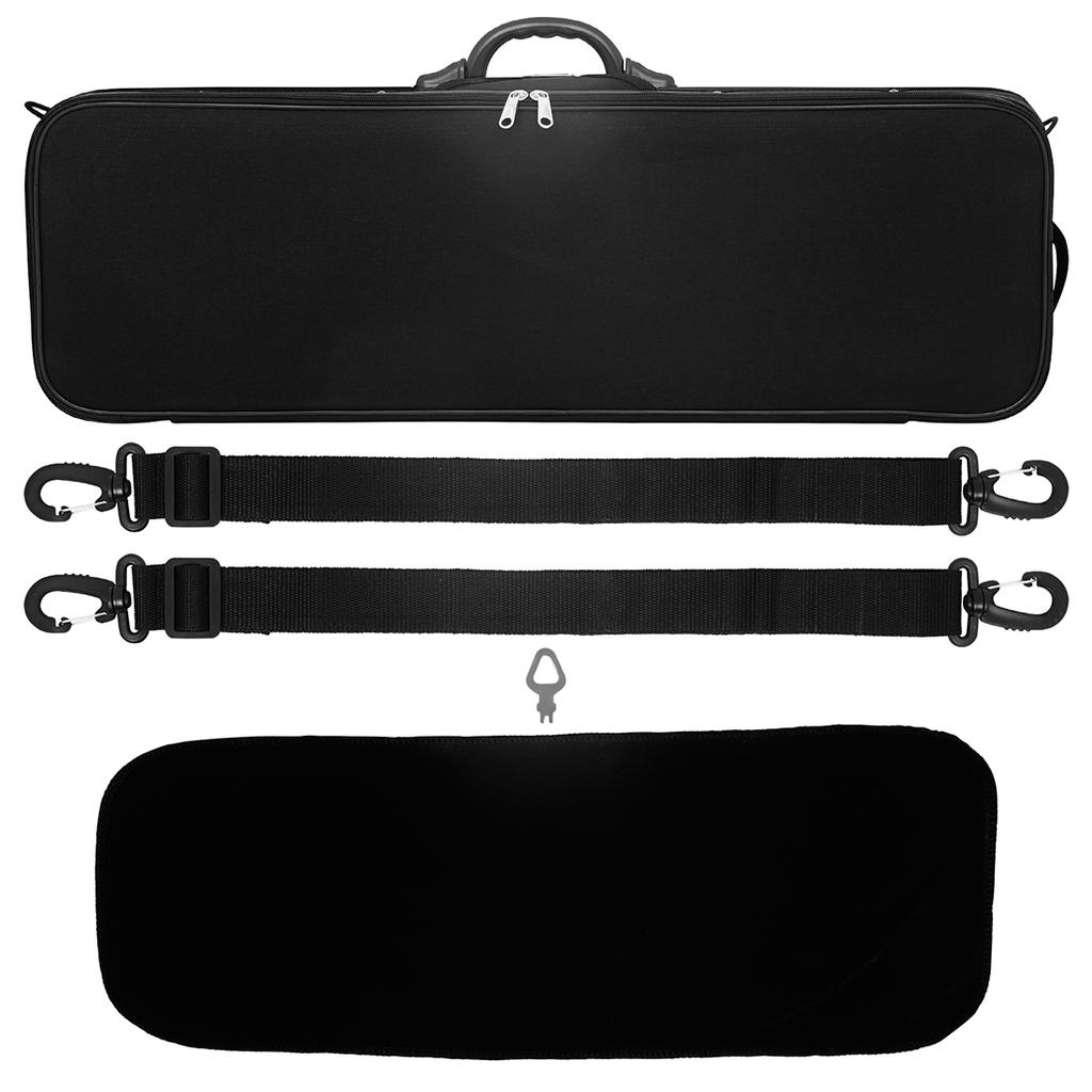 IRIN 4/4 Black Violin Case High Quality Oxford Cloth Foam Square Violin Box Bag With Hygrometer Lock Violin Accessories