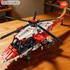 1528PCS High Simulation Coast Rescue Helicopter Building Bricks DIY Puzzle Aircraft Model Birthday Gifts for Children