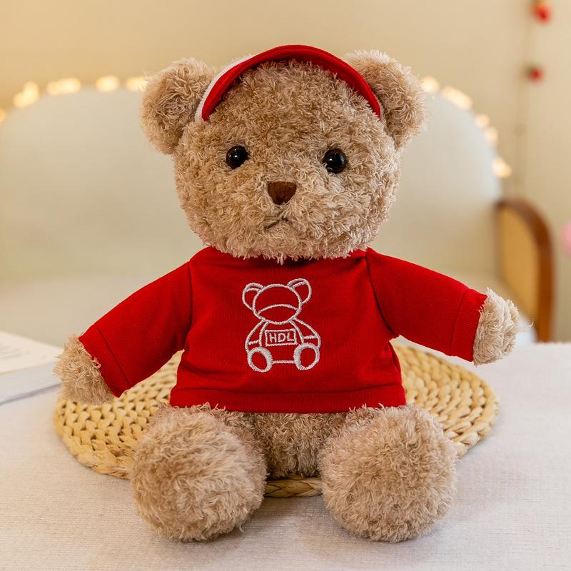 Cartoon Bear Plush Toys Dressed In Bear Doll Children Comforting Doll Decoration Gift Ornaments
