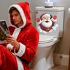 Christmas Santa Claus Window Stickers Self-Adhesive Removable Santa Breaking Effect Wall Stickers for Toilet Bathroom Kitchen