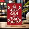 Металлический знак D Flat Keep Calm And Play Darts Винтажный Красный Белый Юмористический Декор для Бара Мужской Комнаты