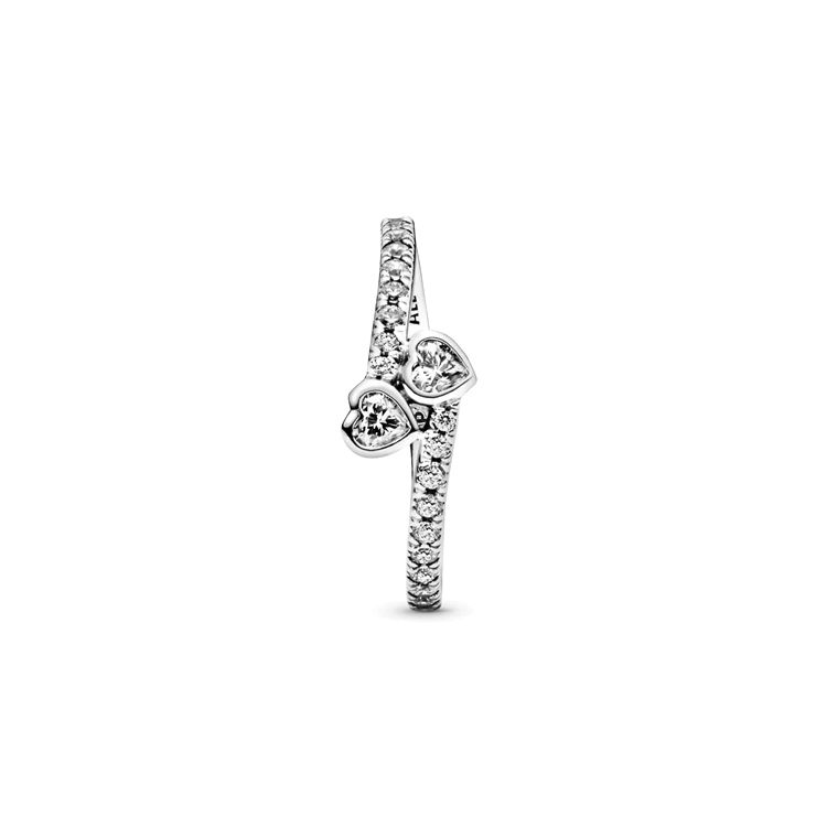 Pandora Elegant 925 Silver Shining Heart Ring Women rings 191023CZ