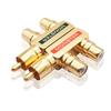 RCA Папа на Маму RCA 1 Выход на 2 RCA 1 Папа на 2 Аудио Выход Разветвитель Совместимости Сигнала, 2 шт., Позолоченный Адаптер, Разветвитель/Конвертер,