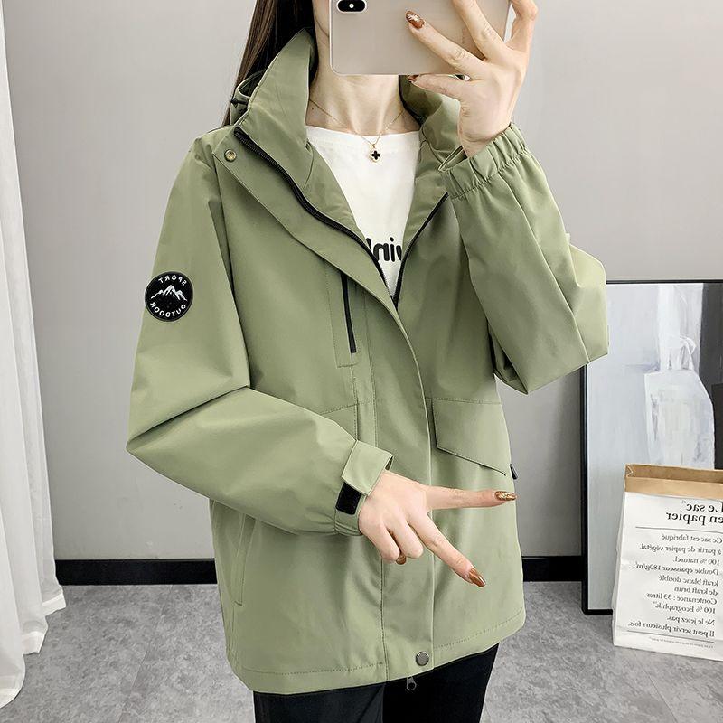 Fashionable Loose Spring and Autumn Women's Coat Best-selling Waterproof and Windproof Windbreaker for Women Outdoor Daily Commuting Casual Outerwear