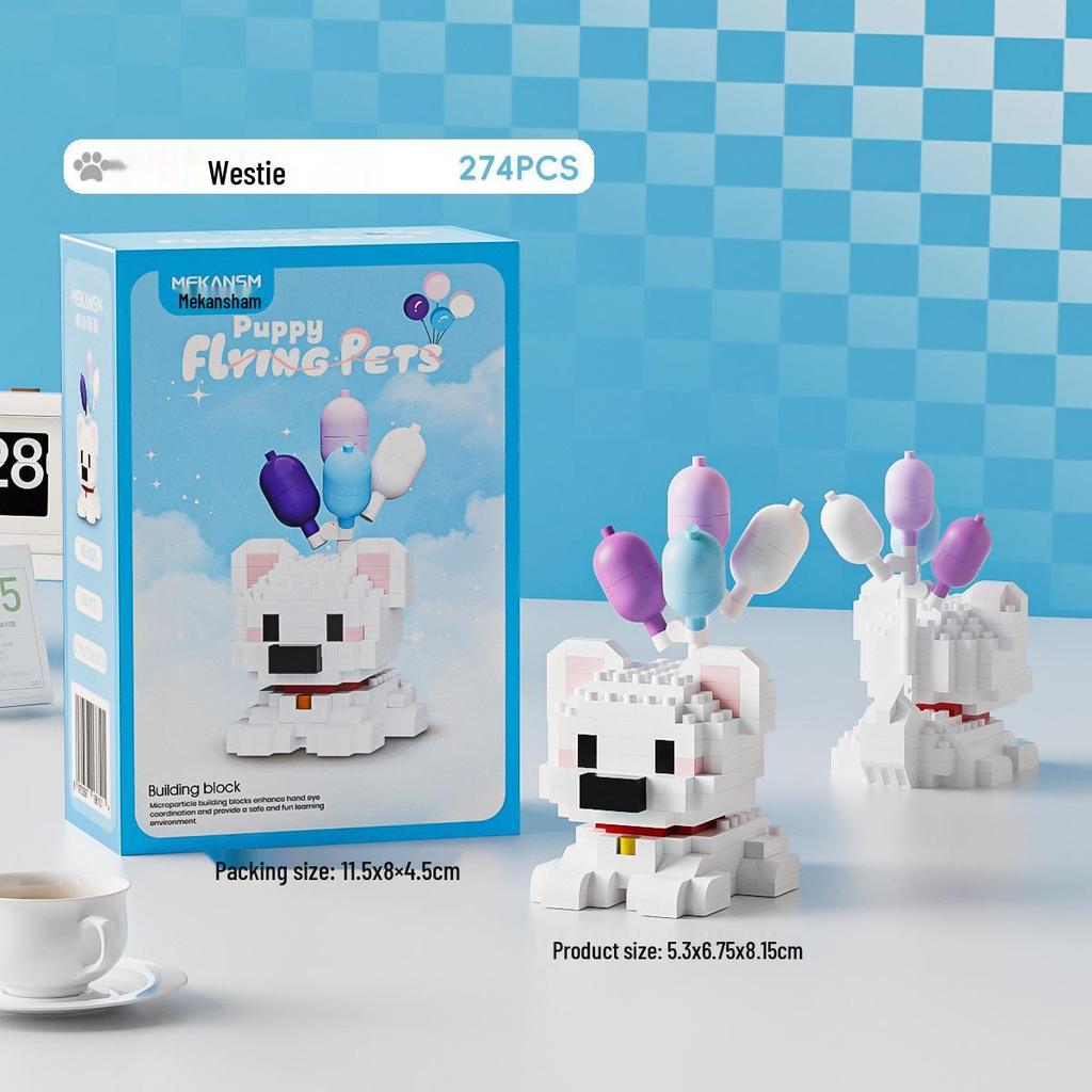 Совместимые конструкторы LEGO Животные: Набор Хаски и рыжий кот - Развивающая игрушка в подарок для мальчиков и девочек