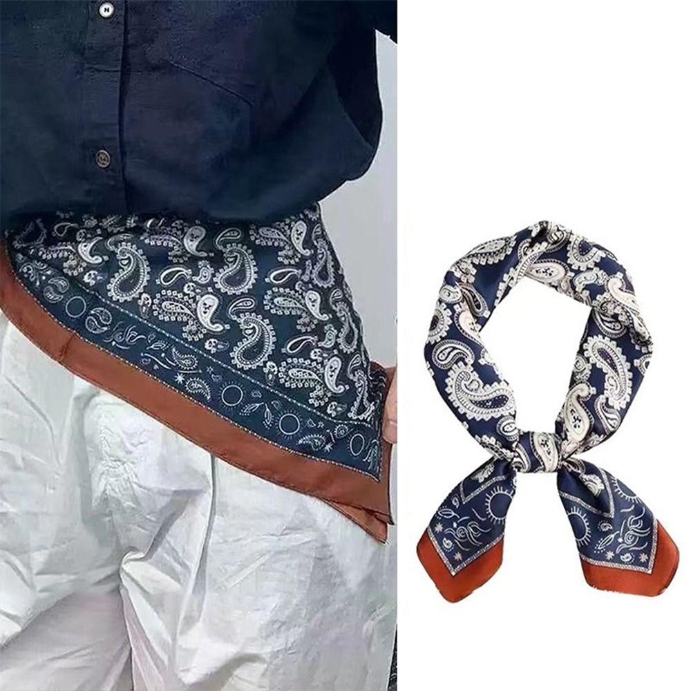 Versatile Waist Scarf Soft Texture Paisley Scarf Elegant Skirt Scarfs  for Women
