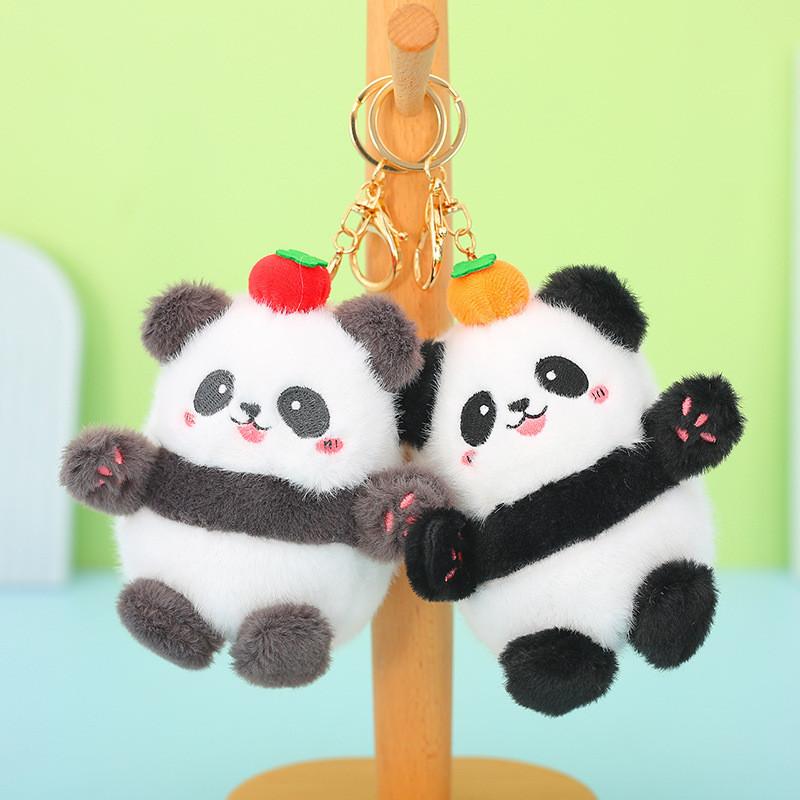 Delightful Stuffed Panda Keychain Plush Bag Charm With Soft Pp Cotton Filling