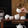 Suet Jade Ceramic Tea Cup Small Cup Kung Fu Tea Set Gold-painted High-end Tea Bowl Home Modern Light Luxury