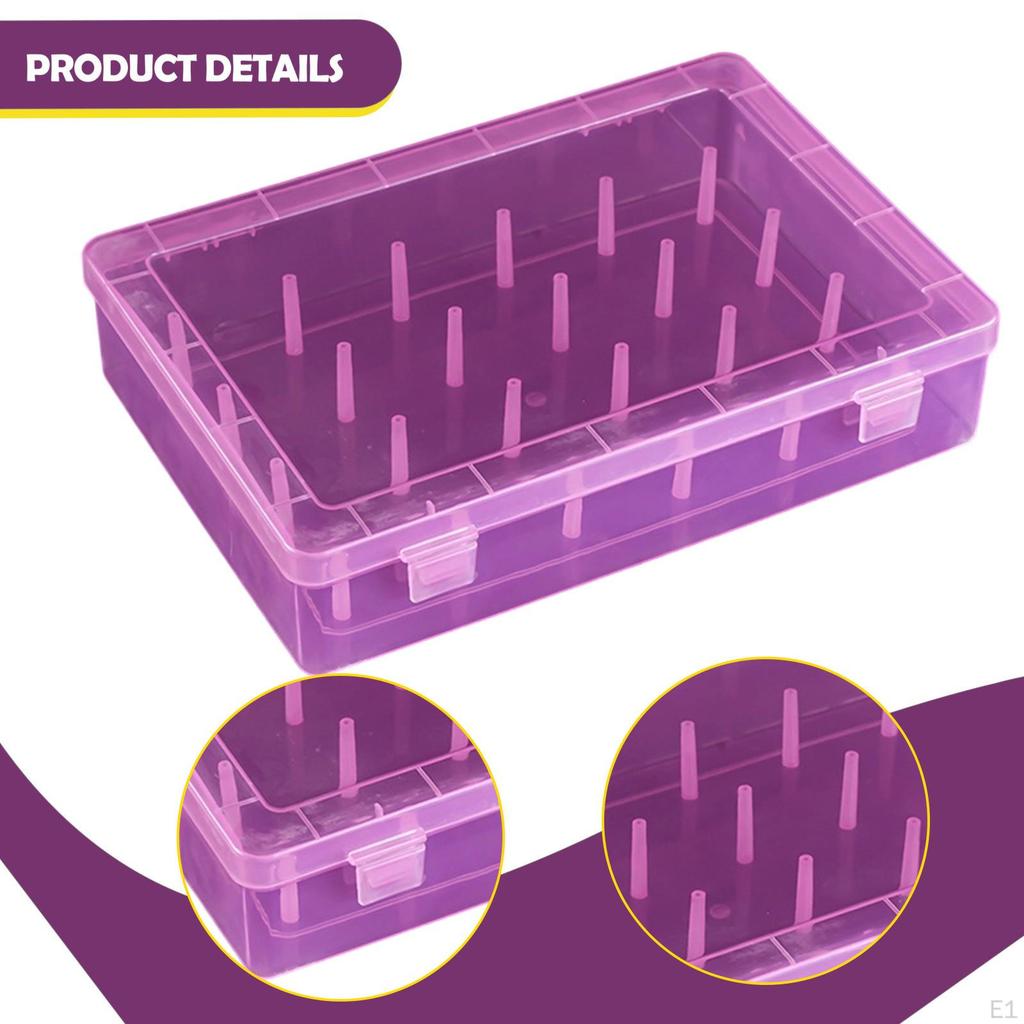 Sewing Thread Storage Box Bobbins Carrying Case Embroidery Sorting Organizer