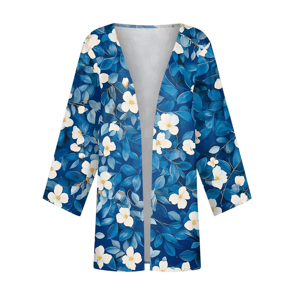 Женская повседневная и модная легкая куртка средней длины с принтом, кардиган, кардиган