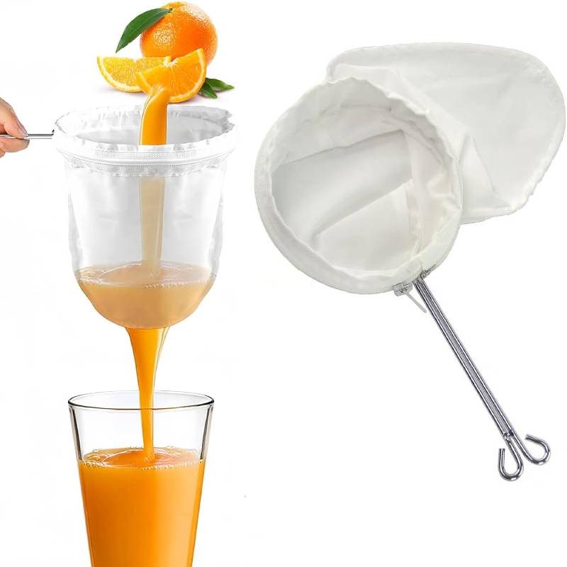 Многоразовые фильтр-мешки с застежкой-молнией, стальным кольцом, фильтр-мешки для кухни, орехов, молока, кофе, чая, фруктового сока, сыра, супа, йогурта