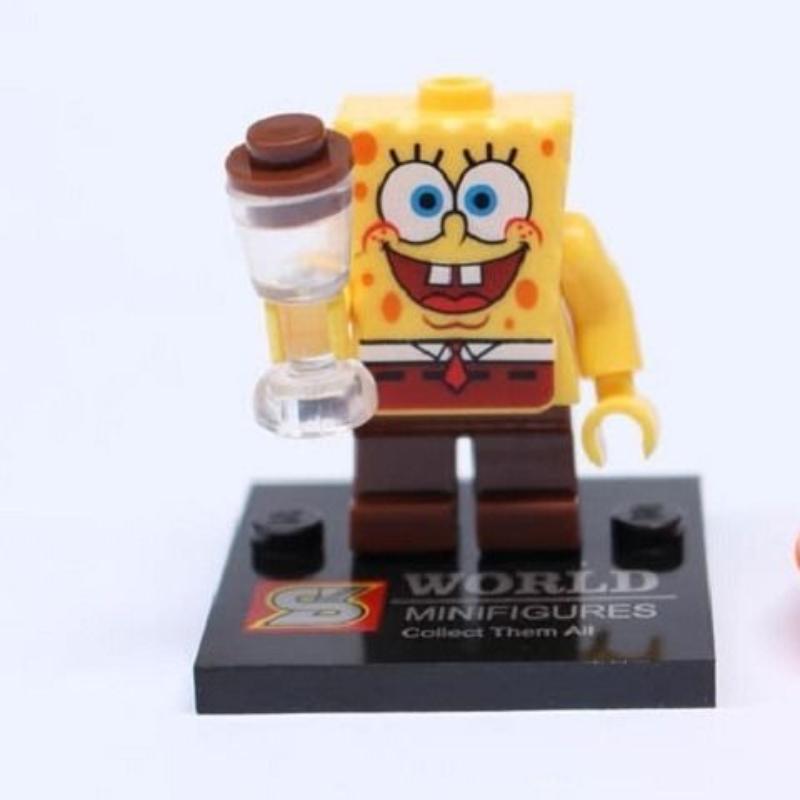 Spongebob Patrick Star Blocks Cartoon Anime Assembled Model  Small Building Blocks Children Cute Boys Girls  Educational Gifts