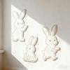 Милая наклейка на стену с кроликом, пасхальная наклейка на стену, деревянный кролик, животное, настенный декор для детской комнаты, класса, гостиной, игровой комнаты, спальни