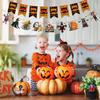 Hanging Happy Halloween Paper Banner Paper Pumpkin Letter Flag  Haunted House