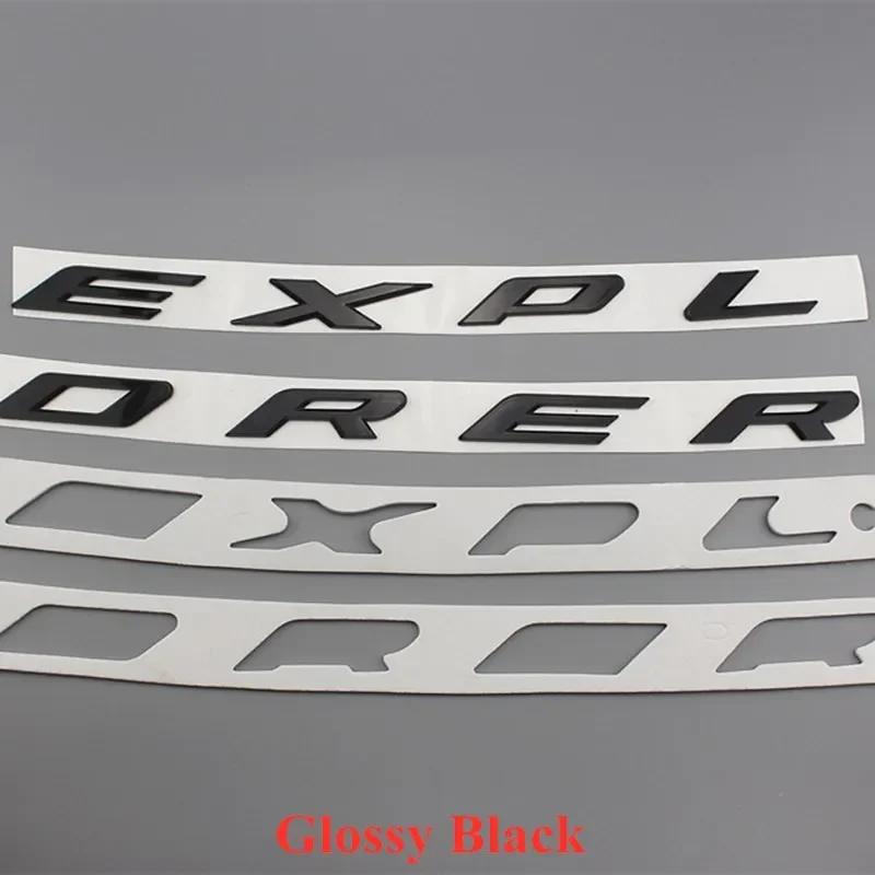 3D ABS EXPLORER Letters Car Front Hood Bonnet Emblem Badge Sticker for Ford Explorer 2011-2019 Car Styling Accessories