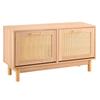 Entryway Shoe Bench, 1000 x 300 x 530 mm Rattan-Like Shoes Bench with 2 Flip Drawers, 300lbs Shoe Storage Rack with 4 Compartments and 2 Rattan Doors,