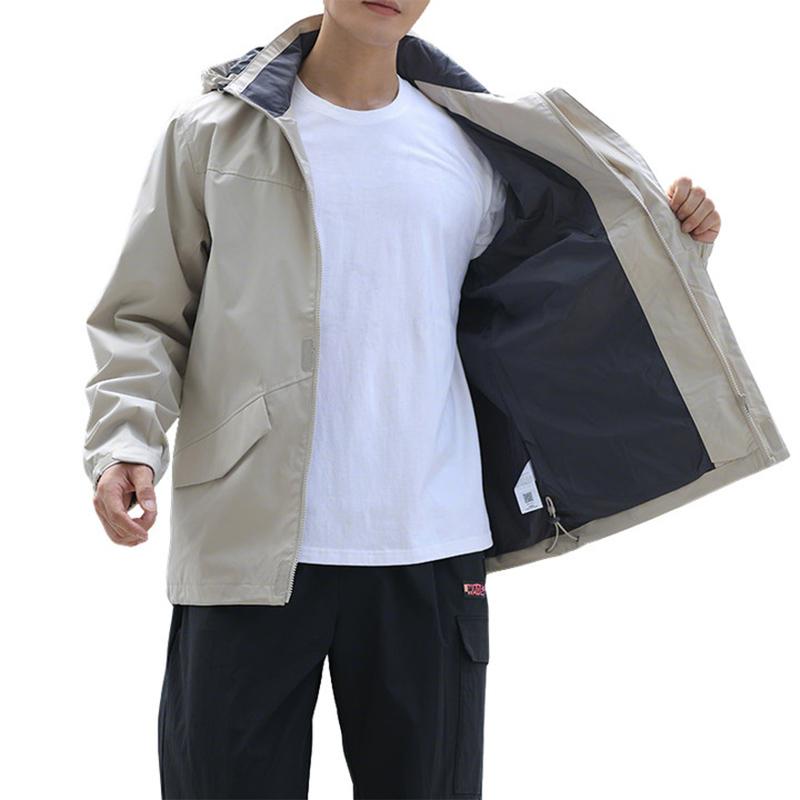 Li-Ning Мода Повседневный Спорт Фитнес Жизнь Водонепроницаемый Износостойкий Водоотталкивающий Теплая Куртка от Дождя Мужская Верхняя Одежда AFDZ751-11