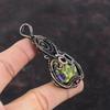 Медный кулон стихтитом, обернутый медной проволокой, кулон ручной работы из меди, кулон с настоящим драгоценным камнем, подарок на годовщину, ювелирные изделия стихтитом