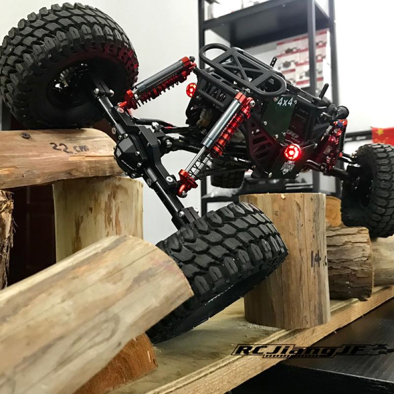 Передняя и задняя портальная ось из алюминиевого сплава, обработанная на станке с ЧПУ для гусеничного автомобиля 1/10 RC Axial SCX10