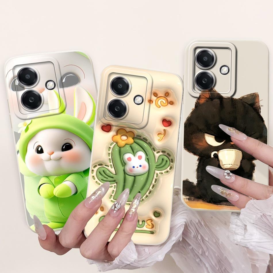 Для Oppo A3x A3 Pro Глобальный Милый Мультяшный Чехол-Животное Для Oppo A3 5G 4G A 3X A3Pro Желейный Силиконовый Ударопрочный Мягкий Чехол