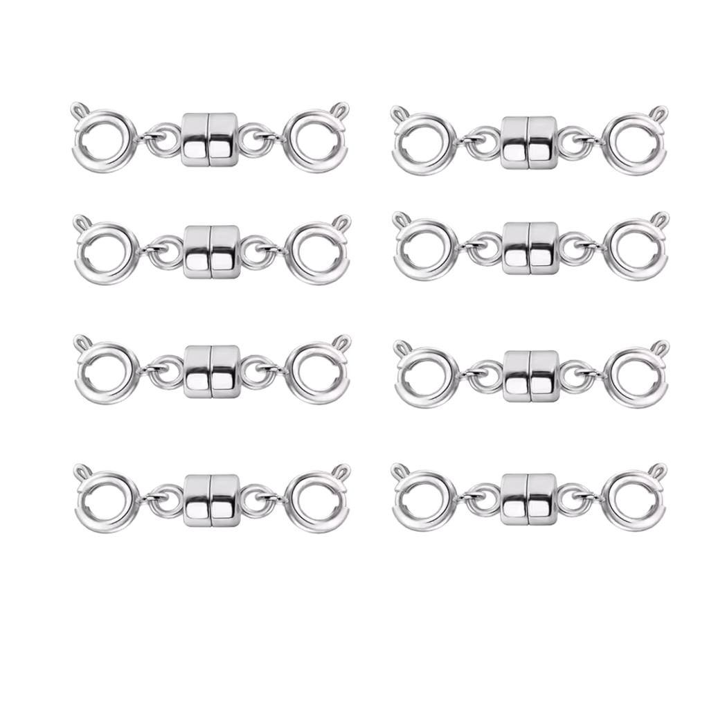 Двойные магнитные застежки для ожерелий, золотистые и серебристые, застежки-конвертеры для ювелирных изделий, удлинители для ожерелий, фурнитура для изготовления ювелирных изделий