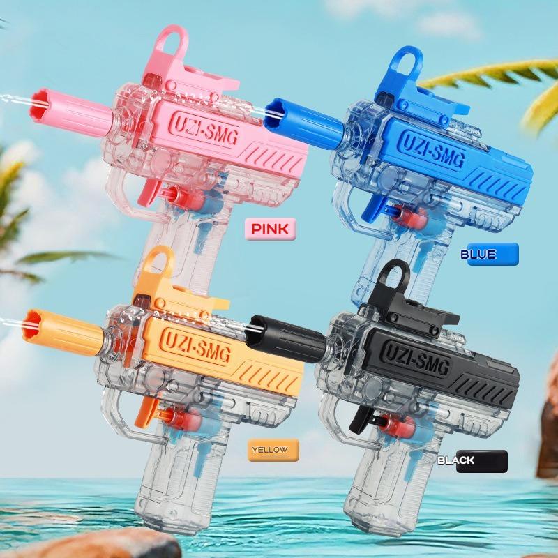 Летний водяной пистолет UZI, неэлектрический, высокое давление, полностью автоматический, для игры на пляже, для детей и взрослых, подарок на день рождения