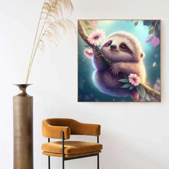 1 комплект 5D комплект алмазной живописи милый мультяшный рисунок животных яркий цвет усиливает креативность уменьшает стресс мозаика художественный набор для рукоделия