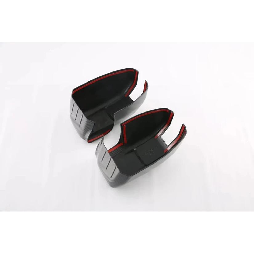 For SsangYong Torres J100 2024 ABS Carbon Fiber Black Rearview Mirror Cover Frame Trim Sticker Car Styling Accessories