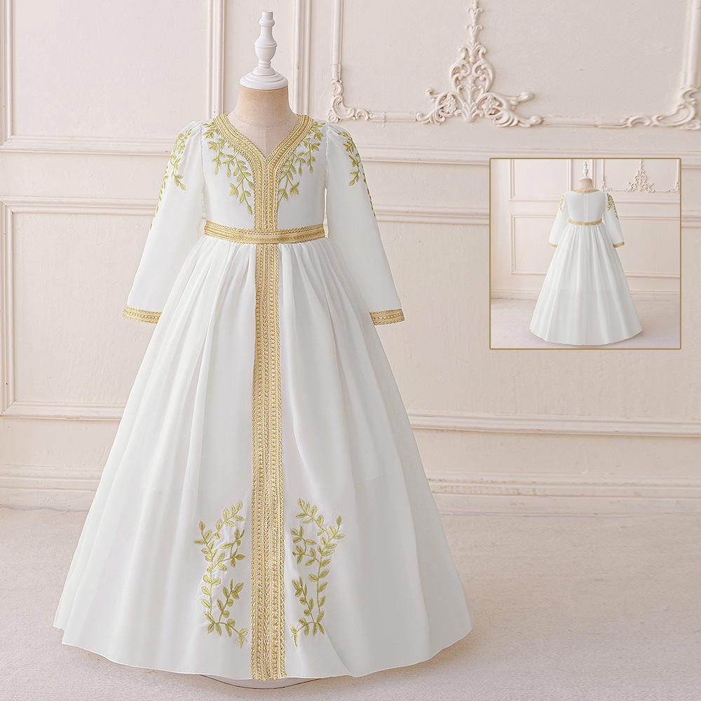 Платье принцессы с цветочным принтом в ближневосточном стиле для девочек