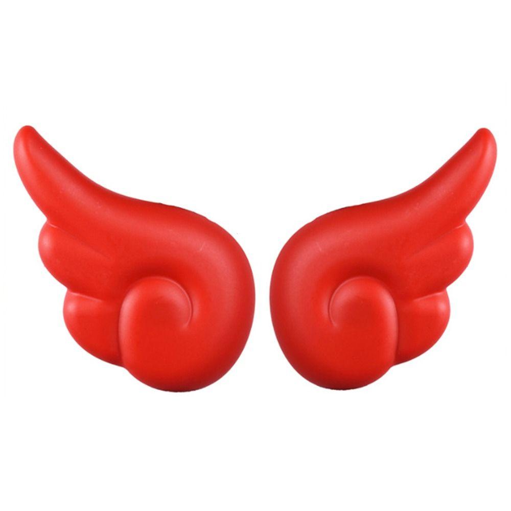 Украшение для шлема велосипедного самоката, мотоцикла, мотобайка, легко установить, наклейки с крыльями ангела и дьявола