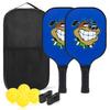 Пляжные ракетки Pickleball-Shot с мультяшными животными для спорта на открытом воздухе, набор мячей с присоской из стекловолокна с 40 отверстиями Pickleball