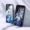 Чехол для телефона SANS U-Undertale для Samsung S25 S24 FE S23 S22 S21 Plus S20 Ultra Note20Ultra Черное Стеклянное Покрытие