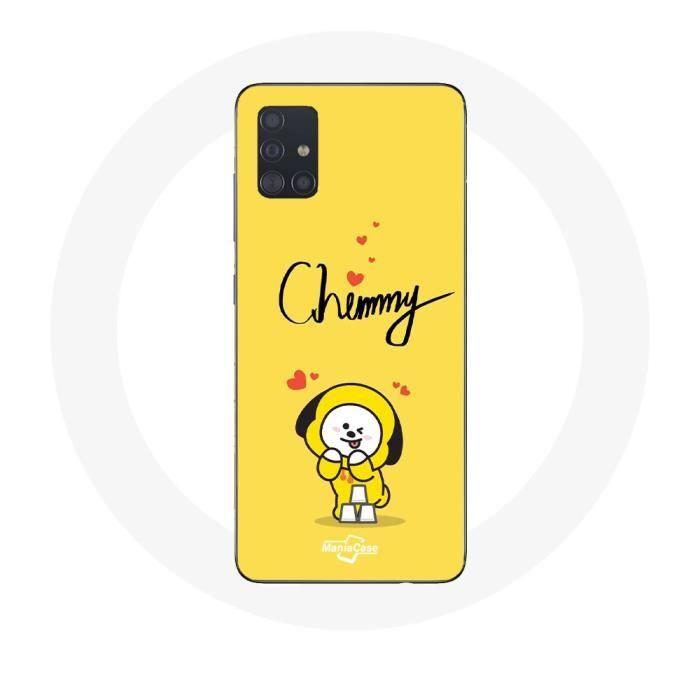 Case for Samsung Galaxy A51 5G BTS Bangtan Boys BT21 Chimmy Jimin Yellow Background