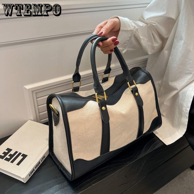Travel Canvas Bags Large Capacity Canvas Bags Female Handbag Shoulder Bag Short Distance Travel Bag
