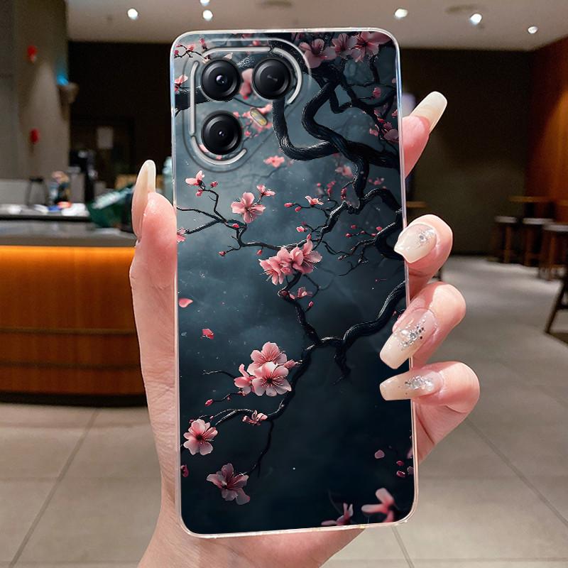 Для Tecno Pova 7 Pro LJ8 Чехлы Pova7 Ultra LJ9 Neo LJ6 LJ7 Funda Цветок Бабочка Чехол для Телефона Мягкий Силикон Прозрачный ТПУ Чехол