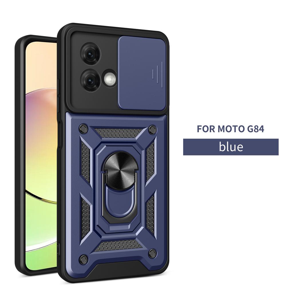 Чехол Для Motorola Moto G84 Ударопрочный Чехол Сдвижное Окно Защитное Кольцо для Камеры Подставка Чехол Для Motorola Moto g84 Чехол