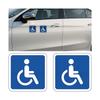 2PCS 3.94 Inch Reflective Handicap Parking Signs, Square