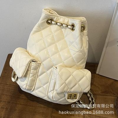 Корейская нишевая мода сумка Xiaoxiangfeng женский новый рюкзак с бриллиантовой цепочкой 2025 простая повседневная сумка-мессенджер