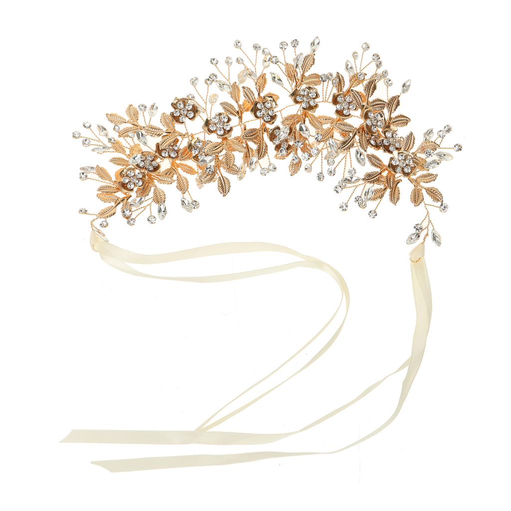 Malang Headdress White Leaf Hair Band European and American Bride Wedding Dress Accessories Princess