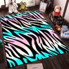 Colorful Zebra Print Gradient Carpet for Living Room or Bedroom Decor Suitable for use as an anti-slip for living room bedroom sofas