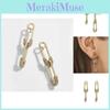 Модные серьги-булавки из золотого металла для женщин, эффектные подвесные украшения