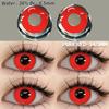 Eyeshare 1 Pair Red Cosplay Contact Lenses for Eyes Halloween Eye Makeup Lens Crazy Cosplay Party Accessories